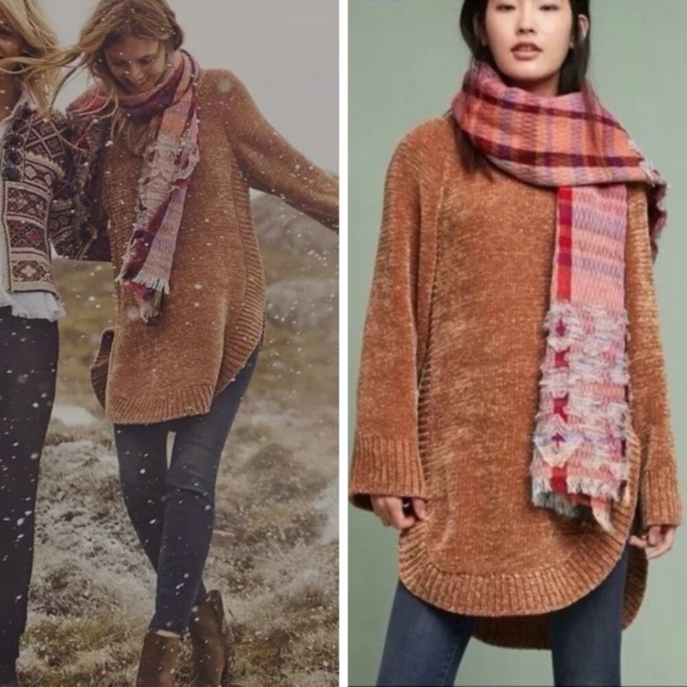 Anthropologie Moth Belinda Cowl Neck
Tunic Chenille Oversize Sweater Small
